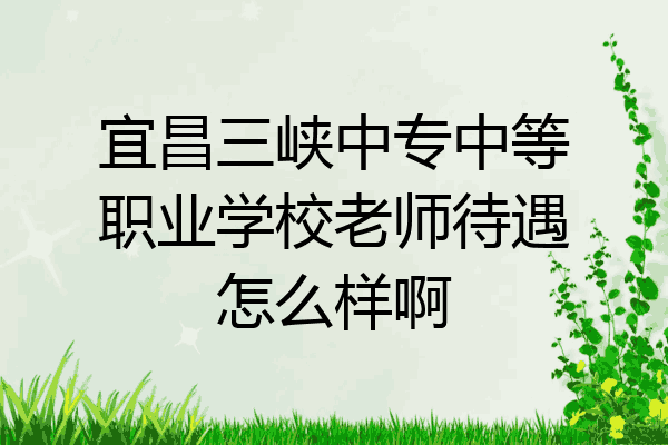 宜昌三峡中专中等职业学校老师待遇怎么样啊
