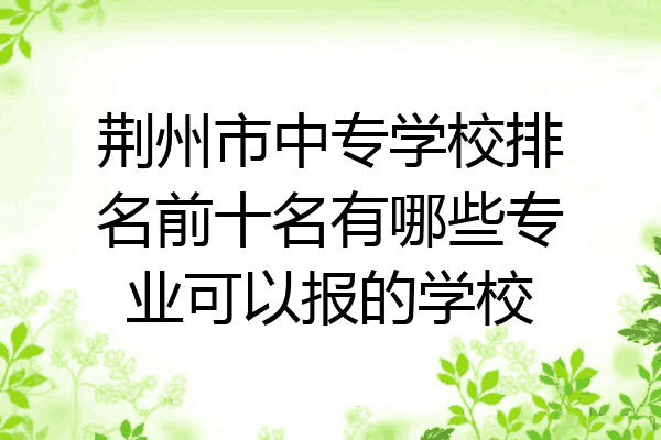 荆州市中专学校排名前十名有哪些专业可以报的学校