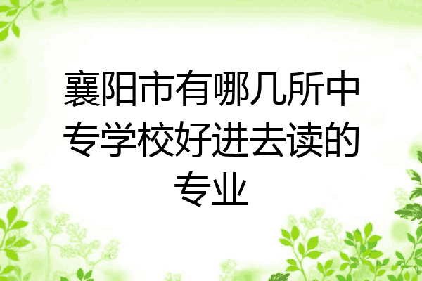 襄阳市有哪几所中专学校好进去读的专业