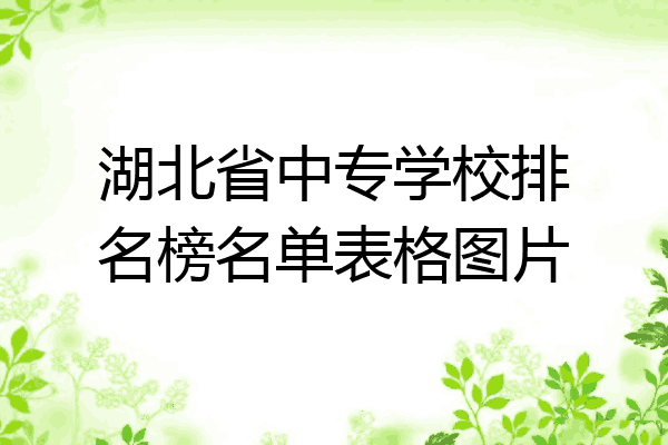 湖北省中专学校排名榜名单表格图片