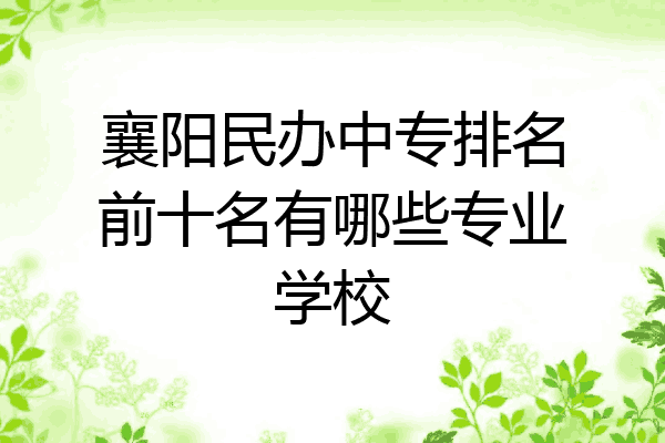 襄阳民办中专排名前十名有哪些专业学校