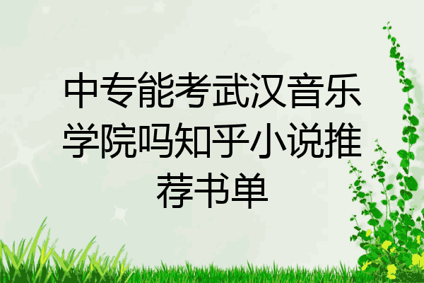 中专能考武汉音乐学院吗知乎小说推荐书单