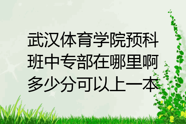 武汉体育学院预科班中专部在哪里啊多少分可以上一本