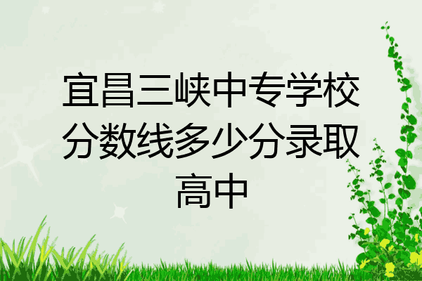 宜昌三峡中专学校分数线多少分录取高中