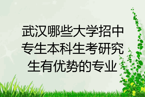 武汉哪些大学招中专生本科生考研究生有优势的专业