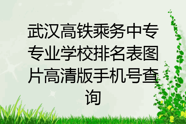 武汉高铁乘务中专专业学校排名表图片高清版手机号查询
