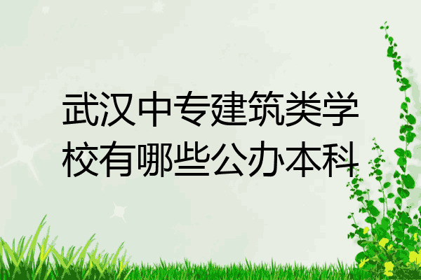 武汉中专建筑类学校有哪些公办本科