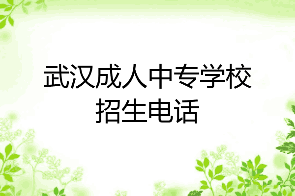 武汉成人中专学校招生电话