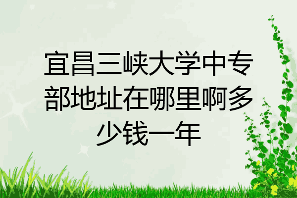 宜昌三峡大学中专部地址在哪里啊多少钱一年