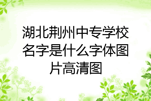 湖北荆州中专学校名字是什么字体图片高清图