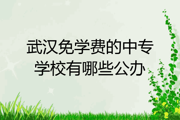 武汉免学费的中专学校有哪些公办