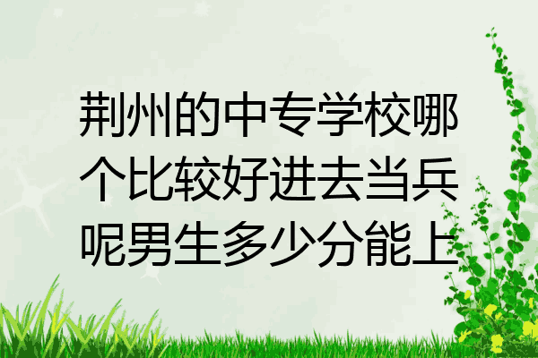 荆州的中专学校哪个比较好进去当兵呢男生多少分能上
