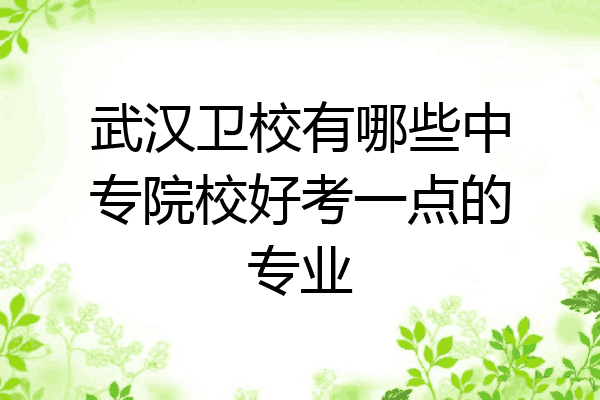 武汉卫校有哪些中专院校好考一点的专业
