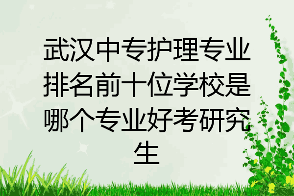 武汉中专护理专业排名前十位学校是哪个专业好考研究生