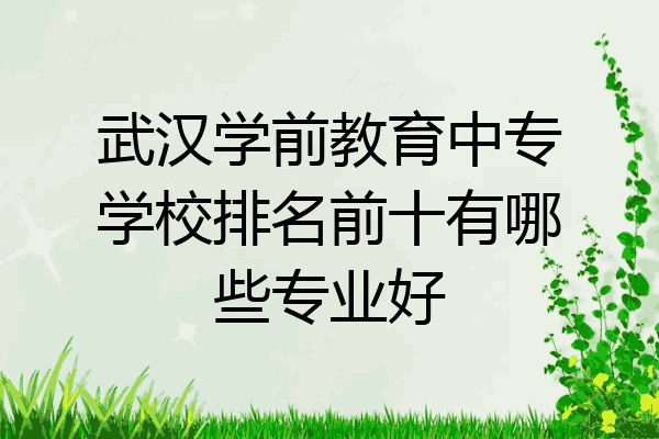 武汉学前教育中专学校排名前十有哪些专业好