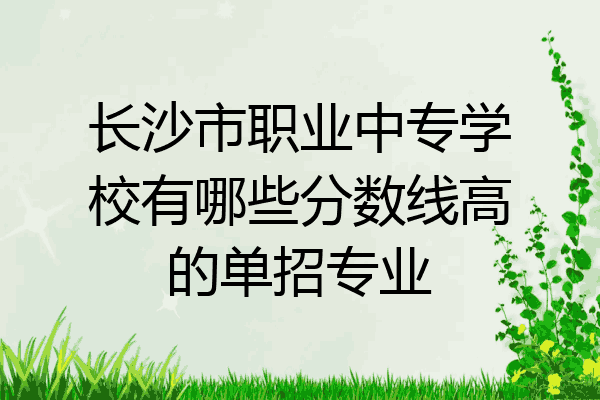 长沙市职业中专学校有哪些分数线高的单招专业