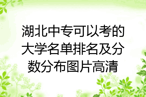 湖北中专可以考的大学名单排名及分数分布图片高清