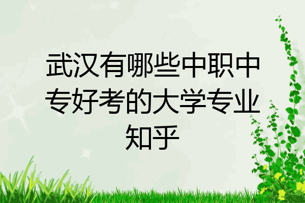 武汉有哪些中职中专好考的大学专业知乎