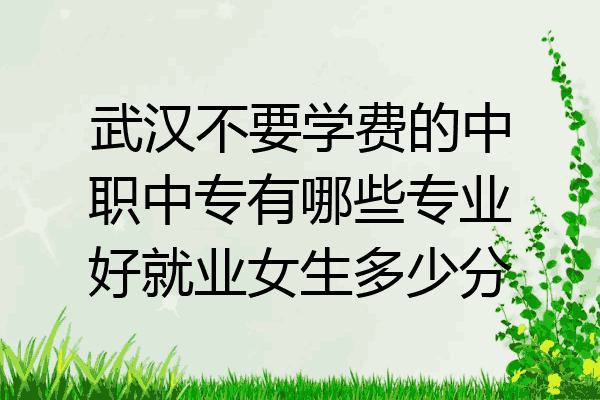 武汉不要学费的中职中专有哪些专业好就业女生多少分