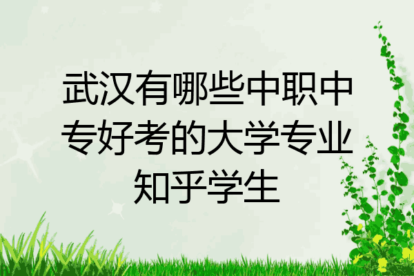 武汉有哪些中职中专好考的大学专业知乎学生