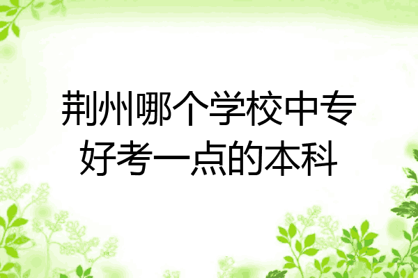 荆州哪个学校中专好考一点的本科