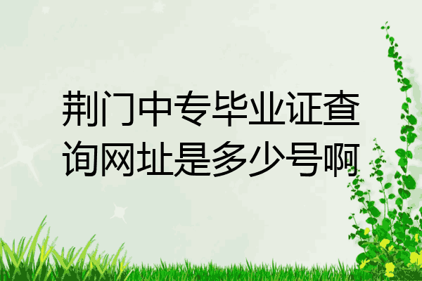 荆门中专毕业证查询网址是多少号啊
