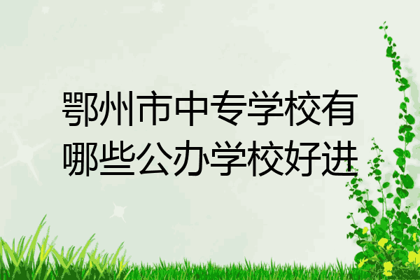 鄂州市中专学校有哪些公办学校好进