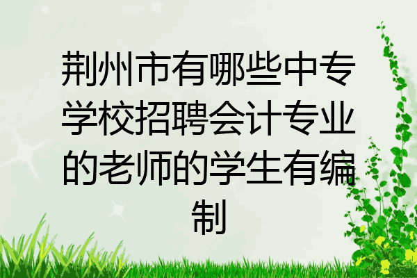 荆州市有哪些中专学校招聘会计专业的老师的学生有编制