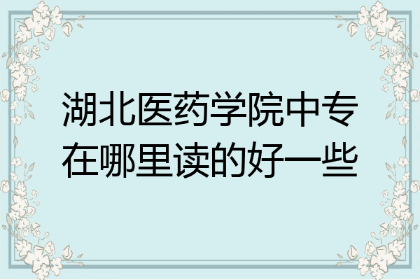 湖北医药学院中专在哪里读的好一些