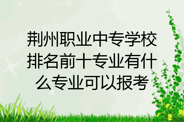 荆州职业中专学校排名前十专业有什么专业可以报考