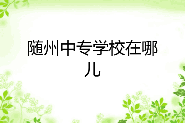 随州中专学校在哪儿