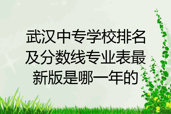 武汉中专学校排名及分数线专业表最新版是哪一年的