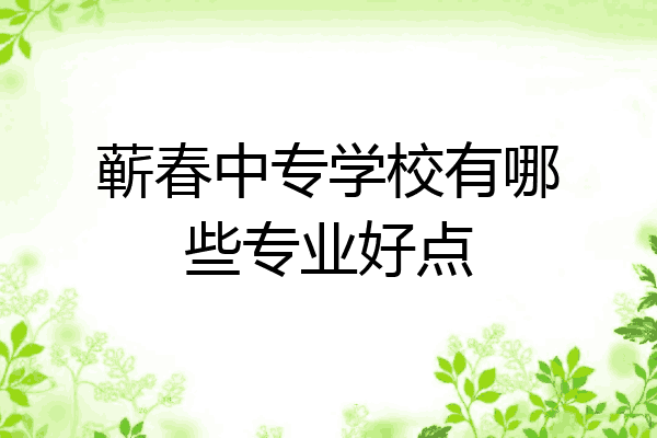 蕲春中专学校有哪些专业好点
