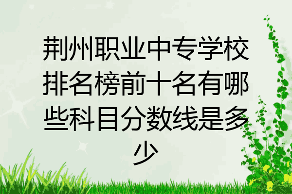 荆州职业中专学校排名榜前十名有哪些科目分数线是多少