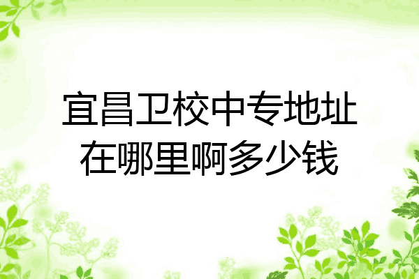 宜昌卫校中专地址在哪里啊多少钱