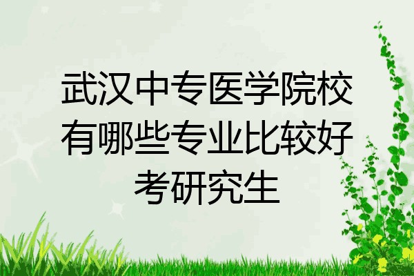 武汉中专医学院校有哪些专业比较好考研究生