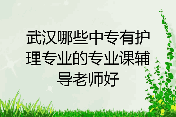 武汉哪些中专有护理专业的专业课辅导老师好