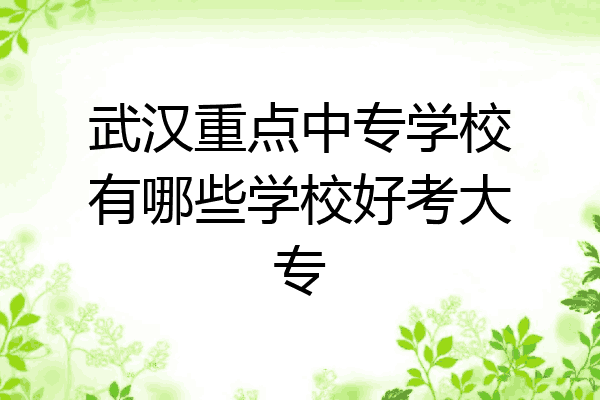 武汉重点中专学校有哪些学校好考大专