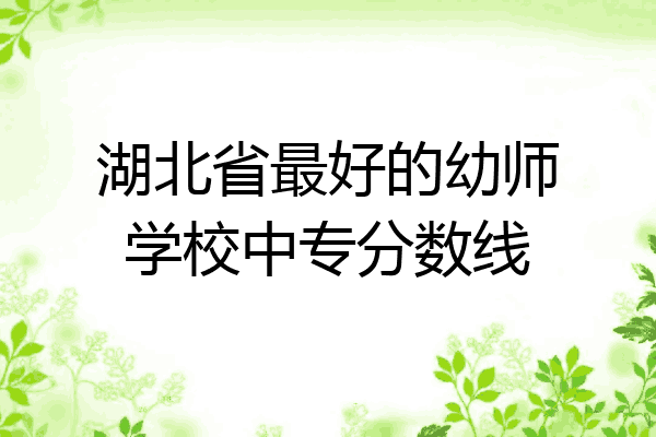 湖北省最好的幼师学校中专分数线