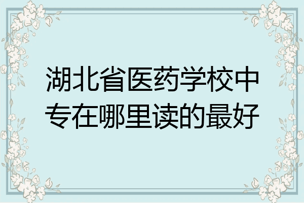 湖北省医药学校中专在哪里读的最好