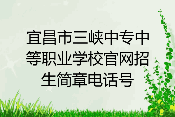 宜昌市三峡中专中等职业学校官网招生简章电话号