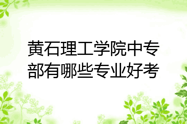 黄石理工学院中专部有哪些专业好考