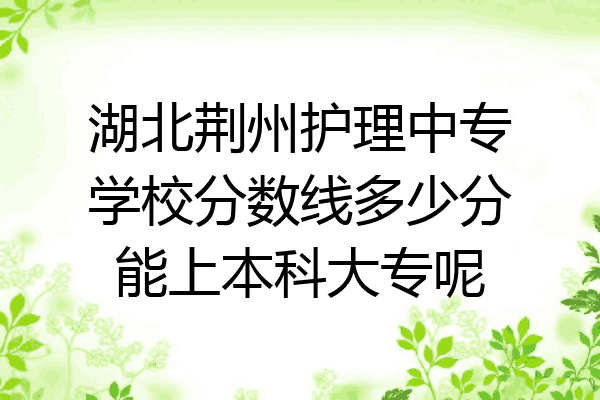 湖北荆州护理中专学校分数线多少分能上本科大专呢