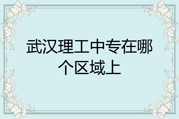 武汉理工中专在哪个区域上