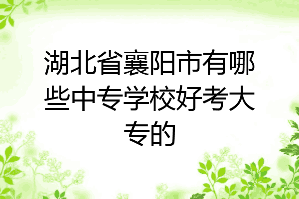 湖北省襄阳市有哪些中专学校好考大专的