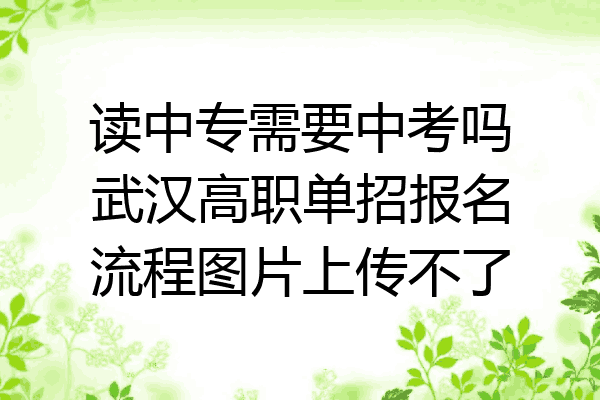 读中专需要中考吗武汉高职单招报名流程图片上传不了