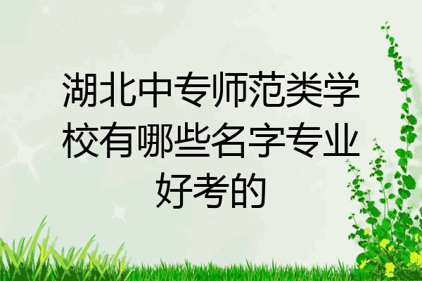 湖北中专师范类学校有哪些名字专业好考的