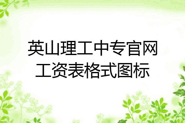 英山理工中专官网工资表格式图标