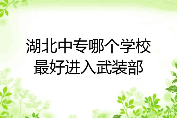 湖北中专哪个学校最好进入武装部