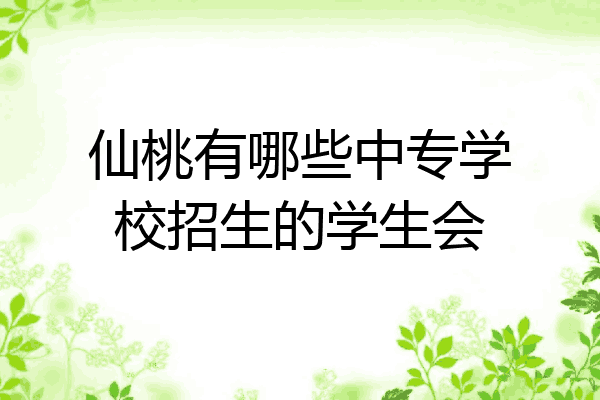 仙桃有哪些中专学校招生的学生会